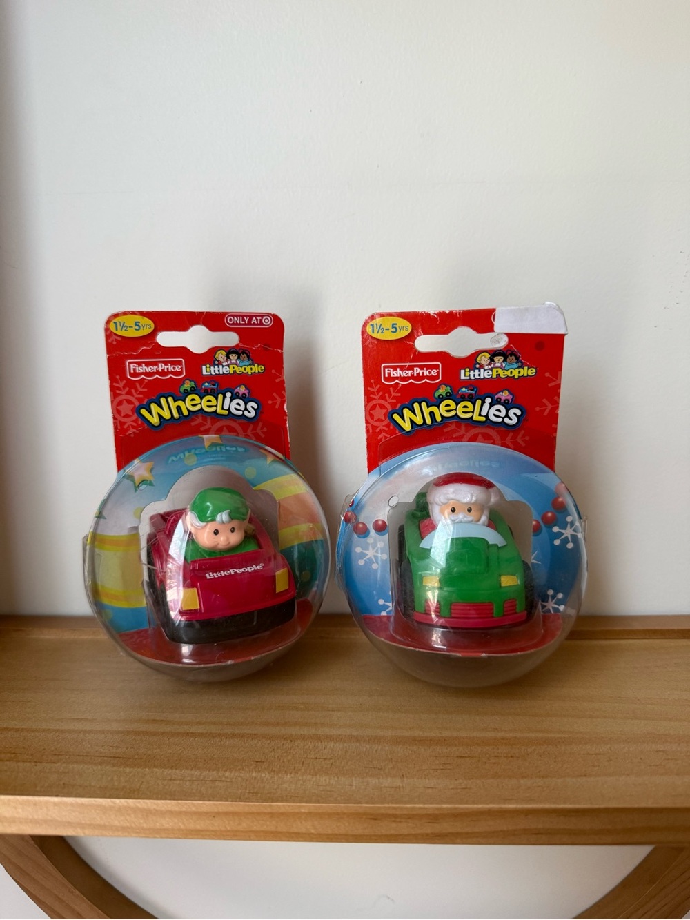 Fisher-Price Little People Wheelies Santa and Elf bundle